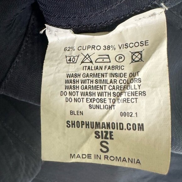 HUMANOID Blen Oversized Jumpsuit Straight Leg Drop Crotch Pocket Minimalist Wide - Picture 8 of 15